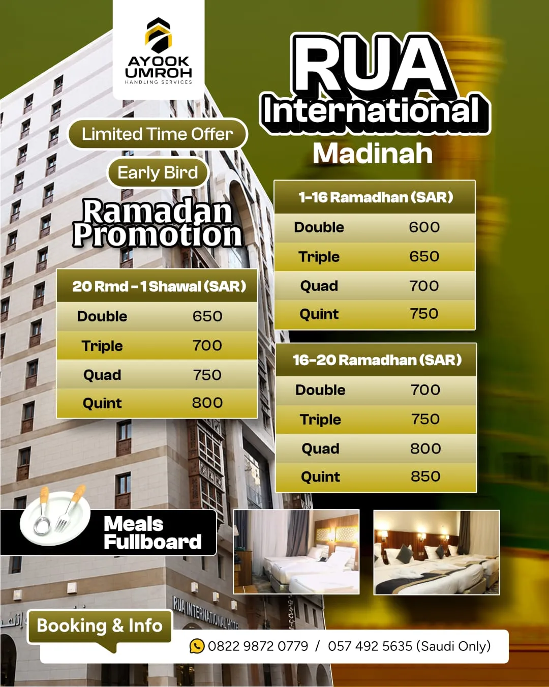 RAMADHAN PROMOTION – RUA INTERNATIONAL HOTEL MADINAH