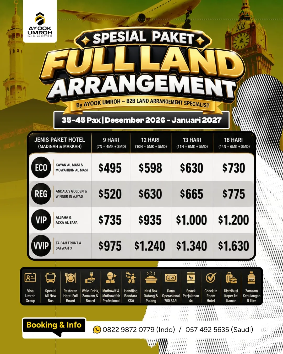 SPESIAL PAKET FULL LAND ARRANGEMENT 